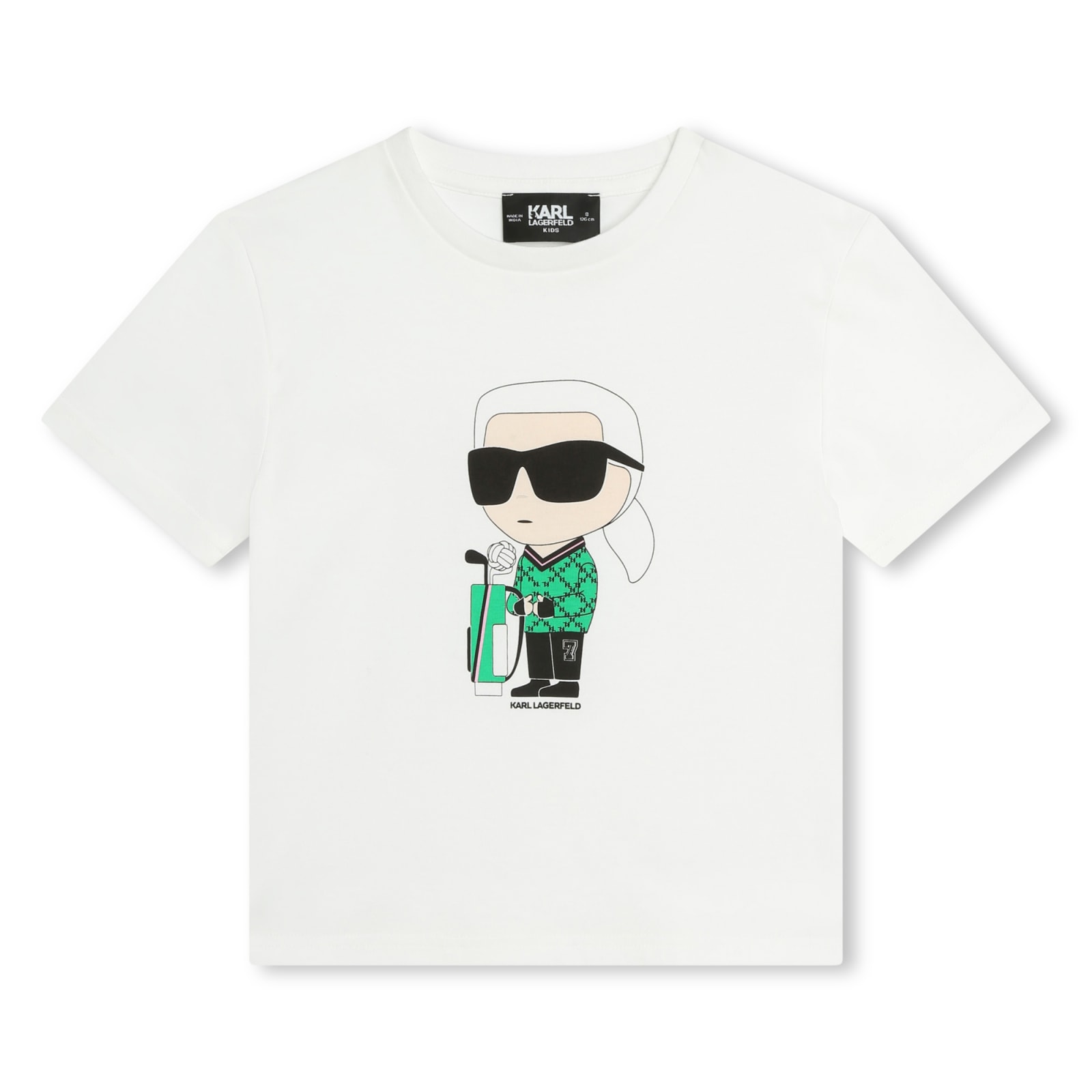 Shop Karl Lagerfeld T-shirt Con Stampa In White