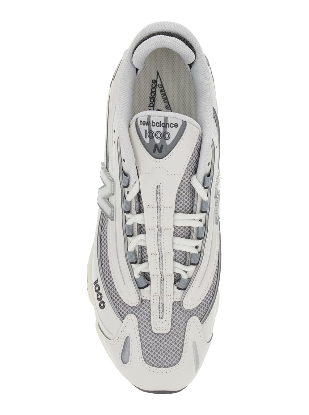 New Balance Grey Low Top Sneakers With Logo Patch On Side And Tongue And Perforated Panels