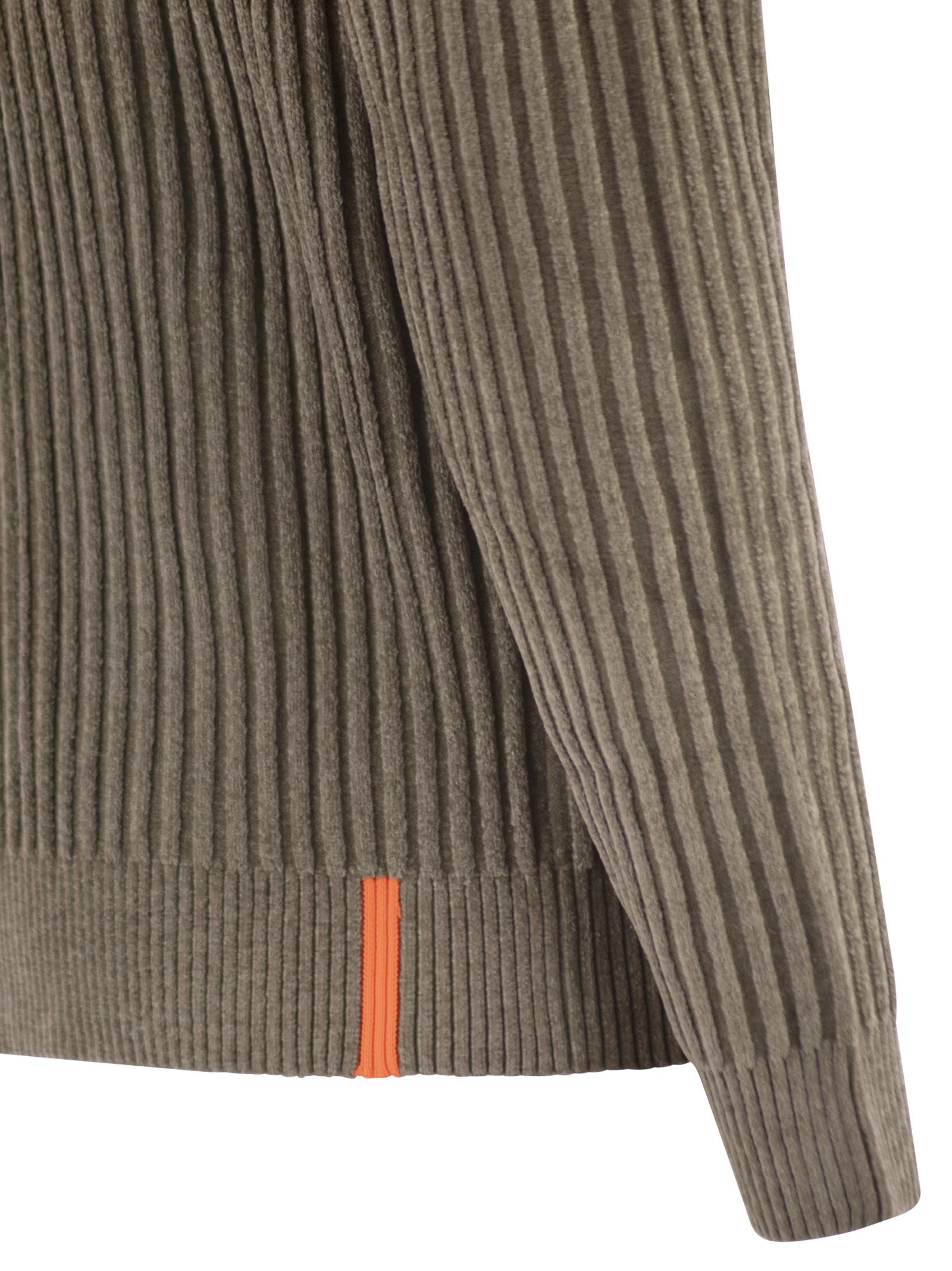Rrd - Roberto Ricci Design Velvet Rave Full Zip Knit - Zip-up Cardigan In Brown
