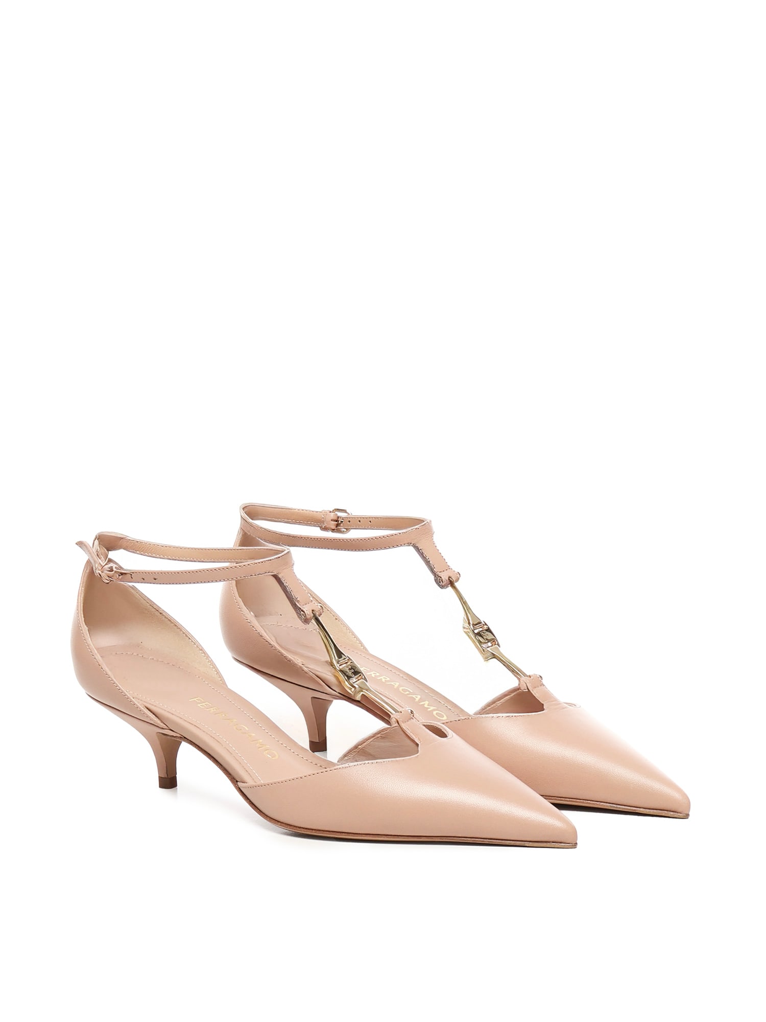 Ferragamo 40mm Ankle-strap Pointed-toe Pumps In Pink