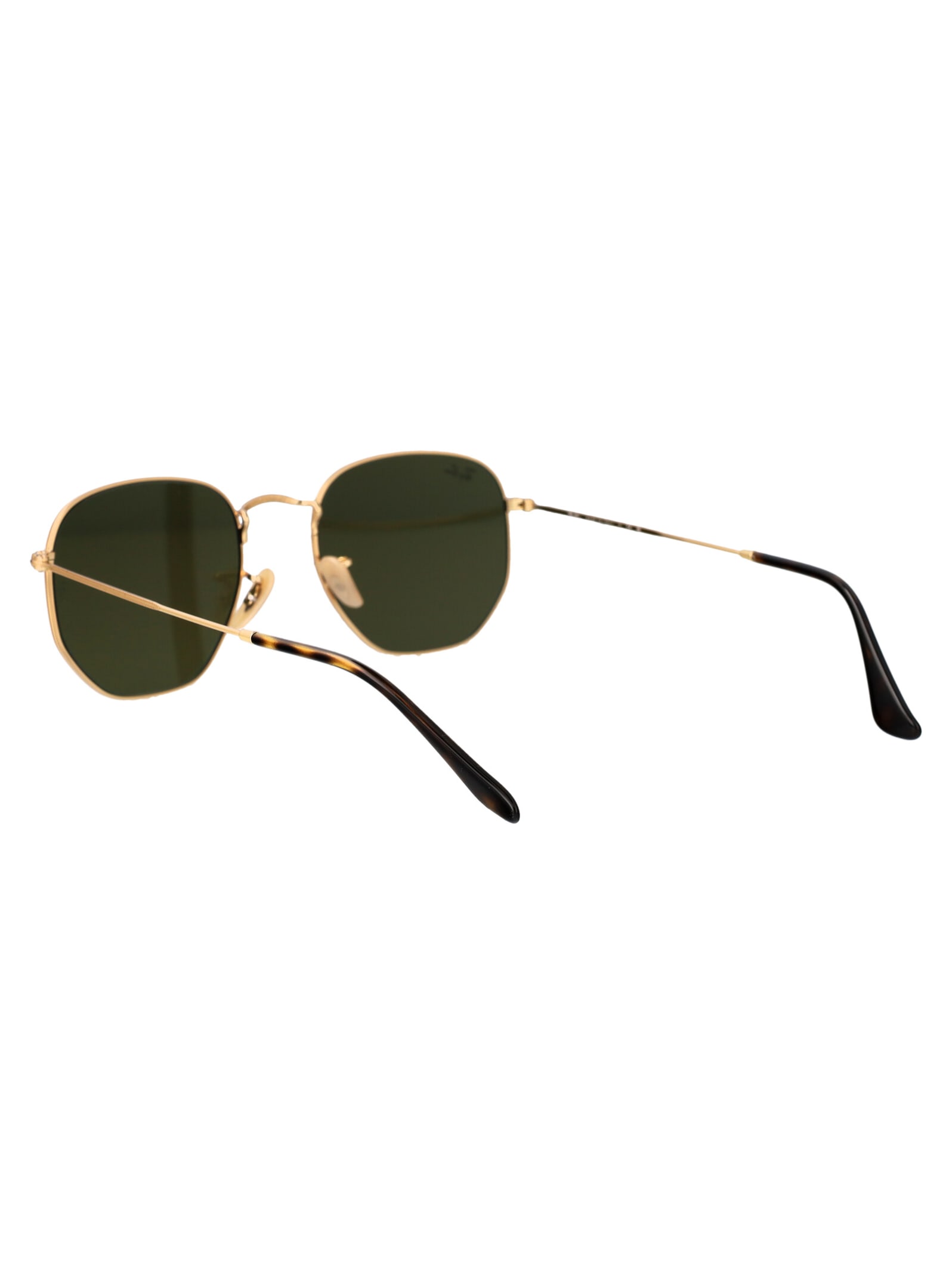 Shop Ray Ban Hexagonal Sunglasses In 001/9o Gold