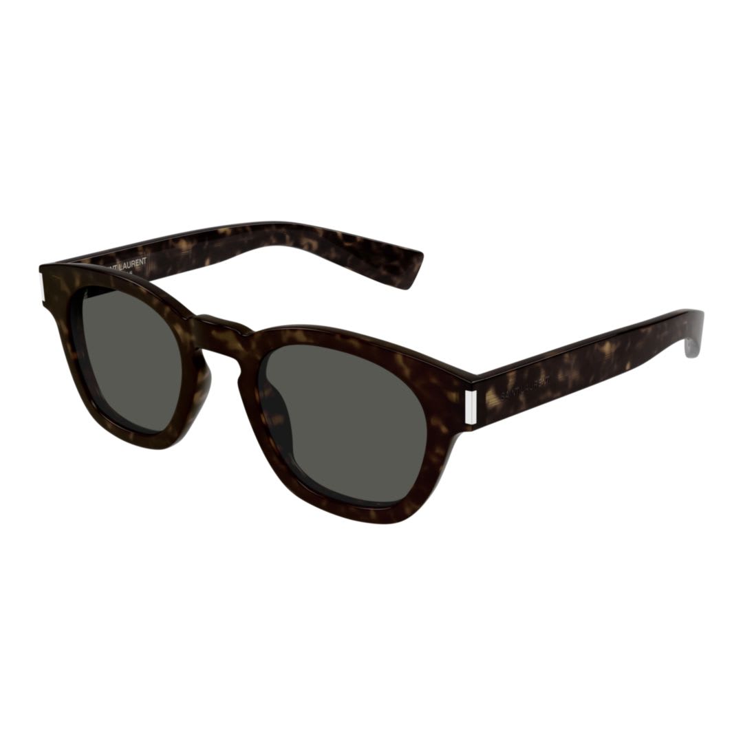 Saint Laurent Sl 746-002 Havana-havana-grey In Havana-havana-grey