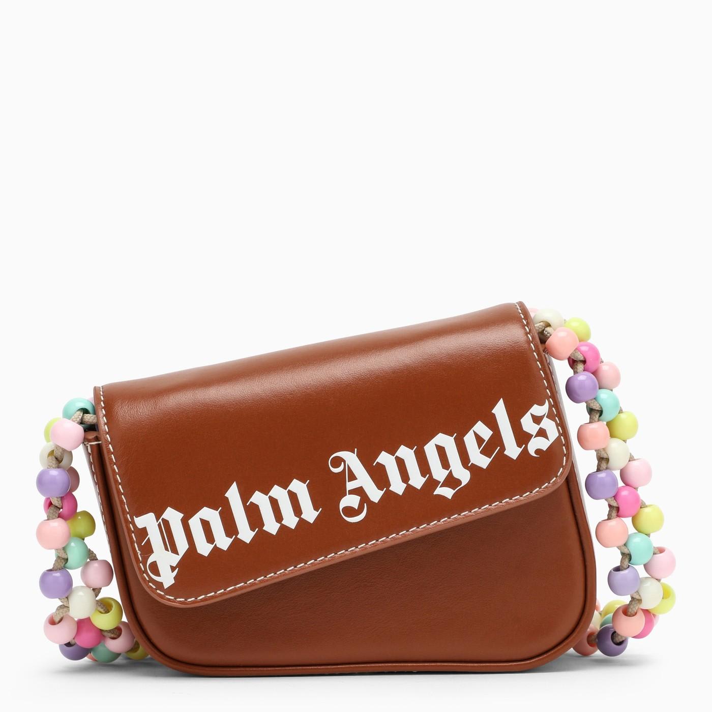 Shop Palm Angels Crash Brown Shoulder Bag