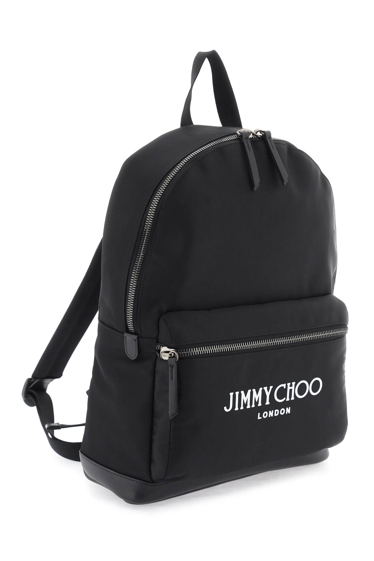 Shop Jimmy Choo Wilmer Backpack In Black Latte Gunmetal (black)
