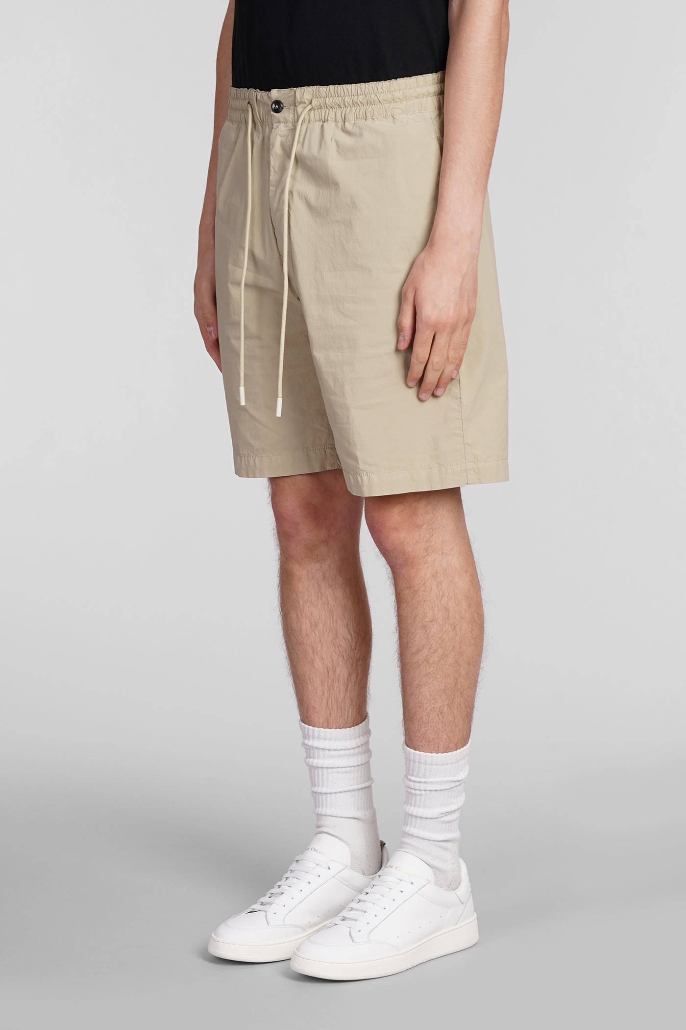 Shop Pt01 Shorts In Beige Cotton