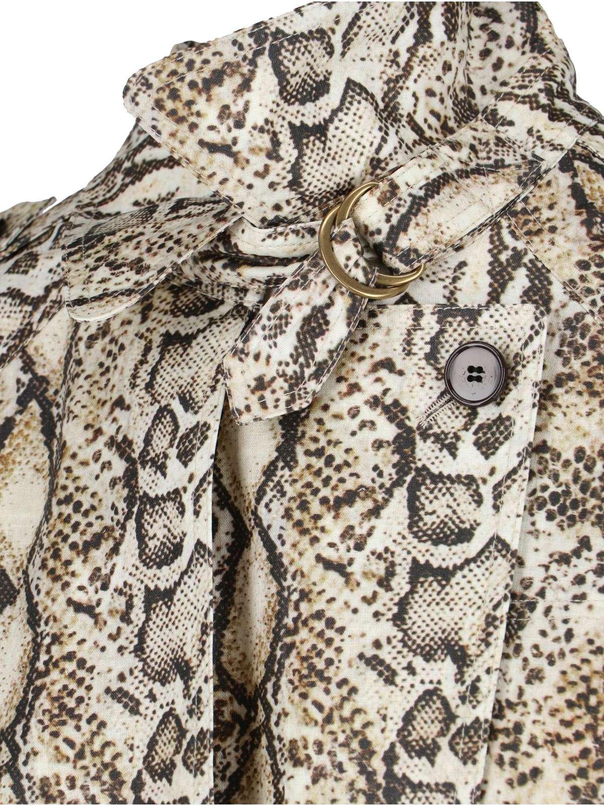 Isabel Marant Printed Animal Belted Waist Long Jacket