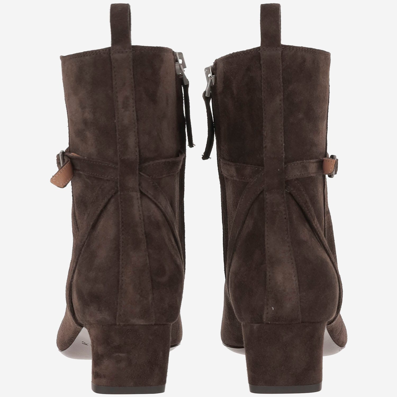 Sartore Charly Ankle Boots In Suede Leather In Brown
