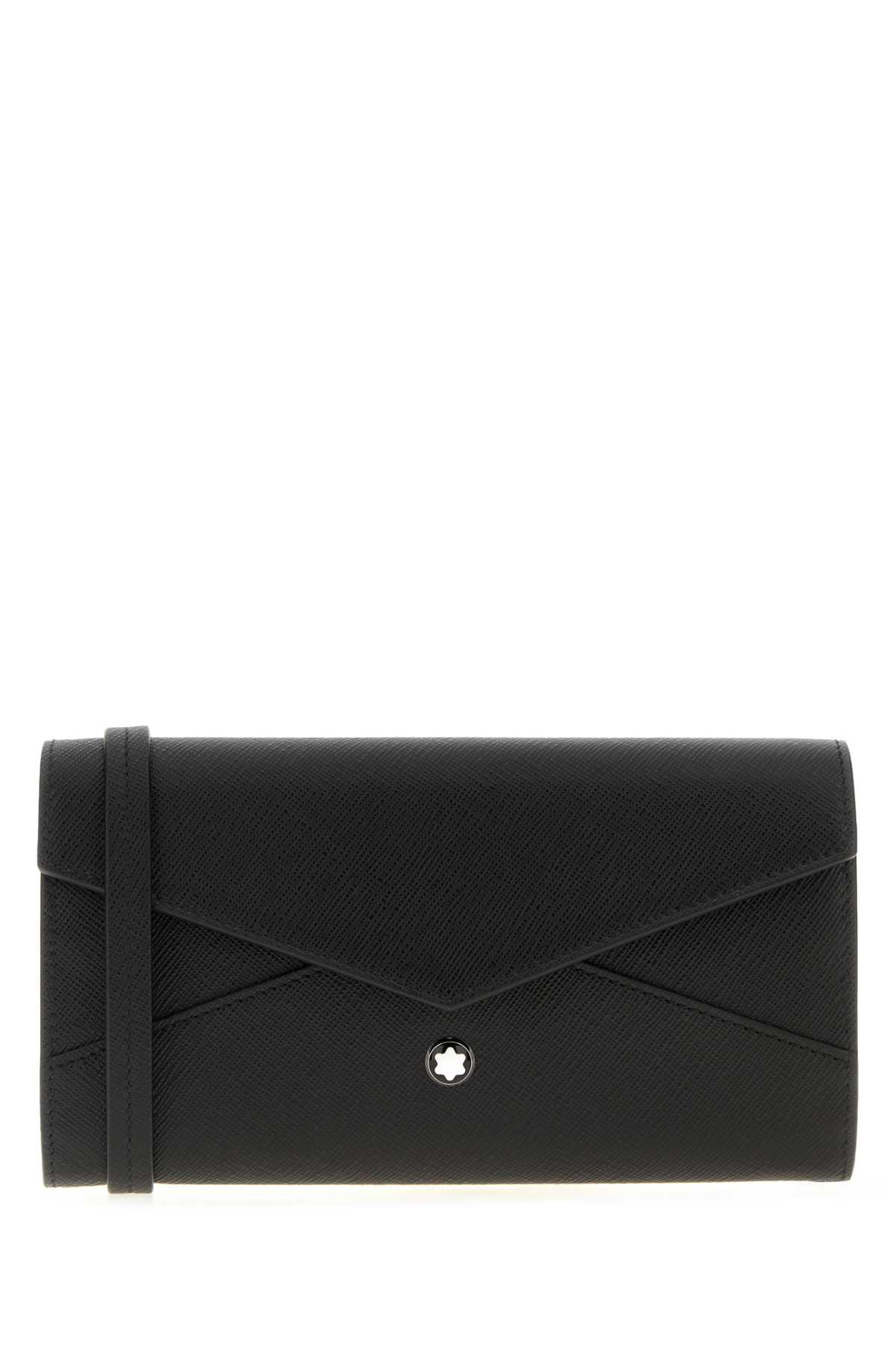 Montblanc Black Leather Wallet In Black