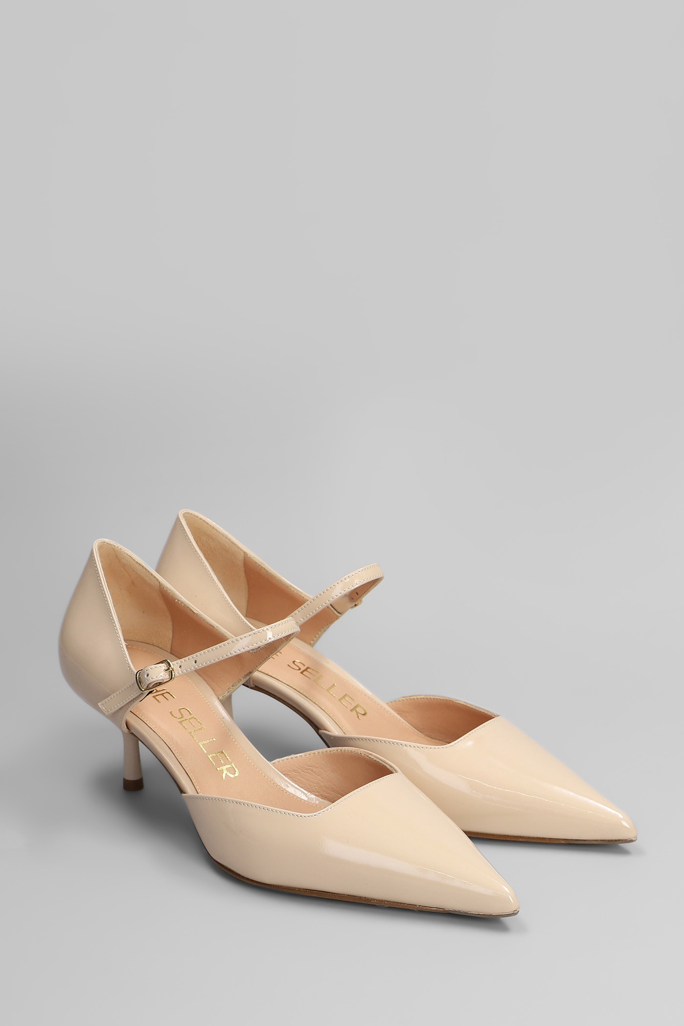 The Seller Pumps In Powder Patent Leather In Powder