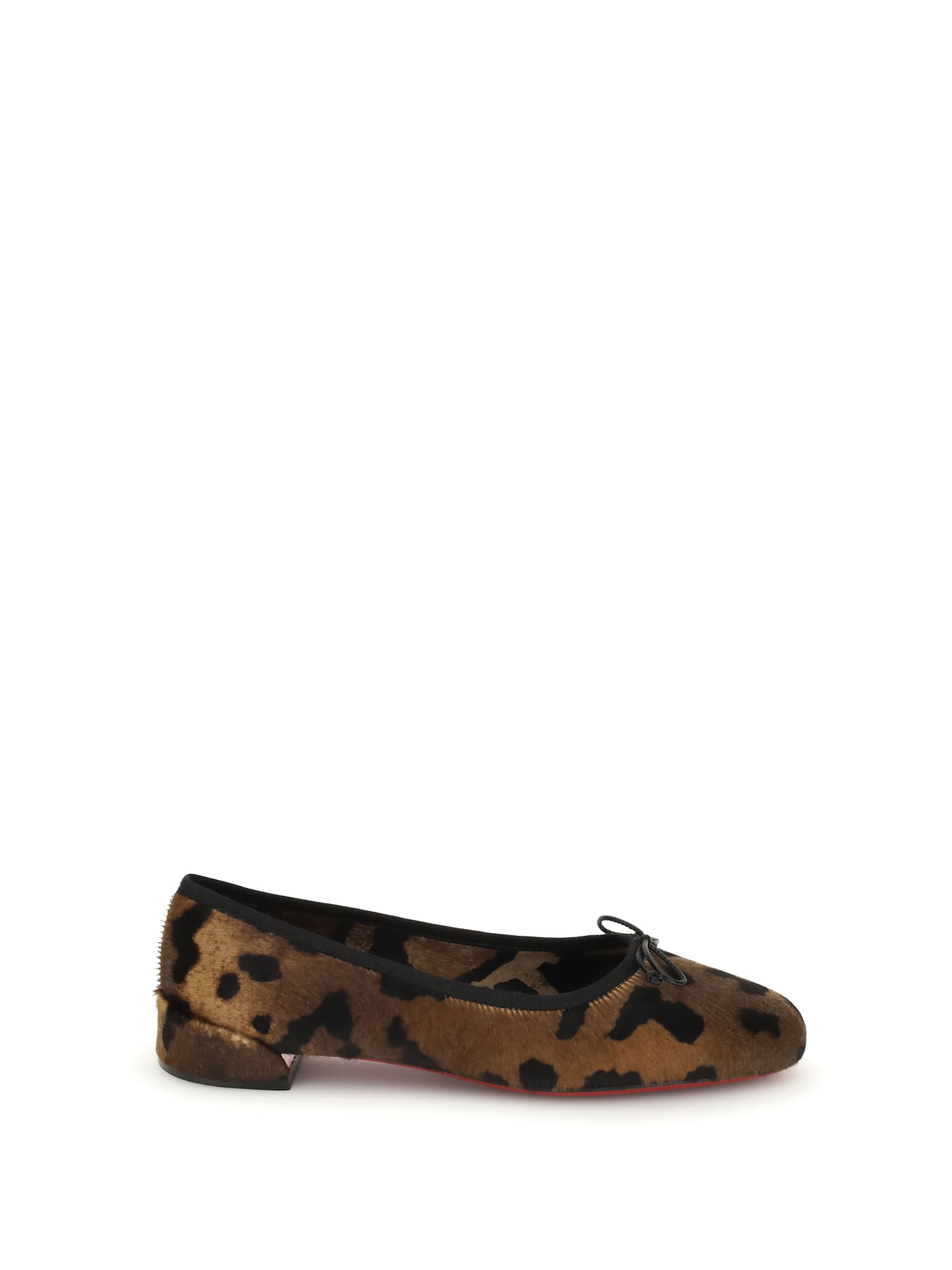 Christian Louboutin Sweetie Jane Leopard-print Calf Hair Ballet Flats In Animal Print