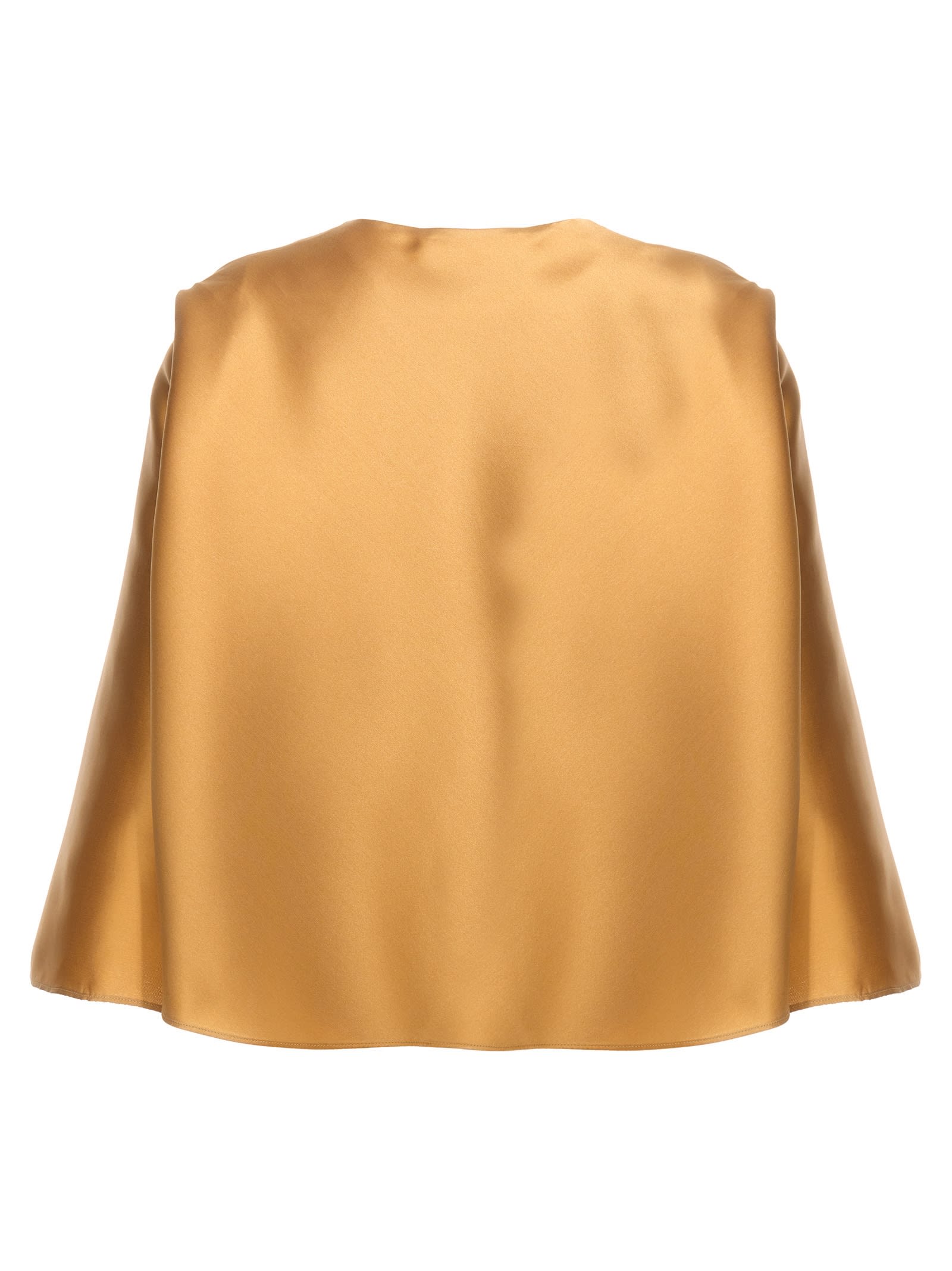 Shop Alberta Ferretti Mikado Jacket In Golden