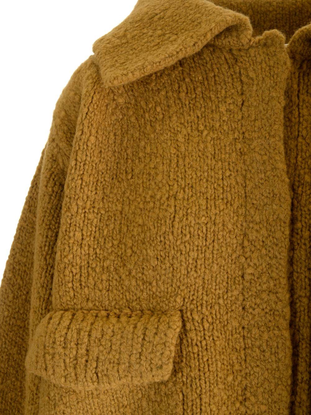 Shop Dries Van Noten Camel Wool Cardi-jacket In Brown