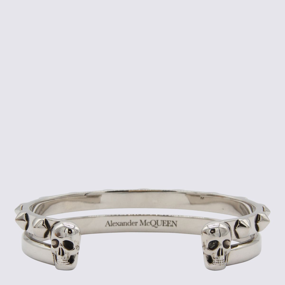Shop Alexander Mcqueen Silver-tone Brass Bracelet