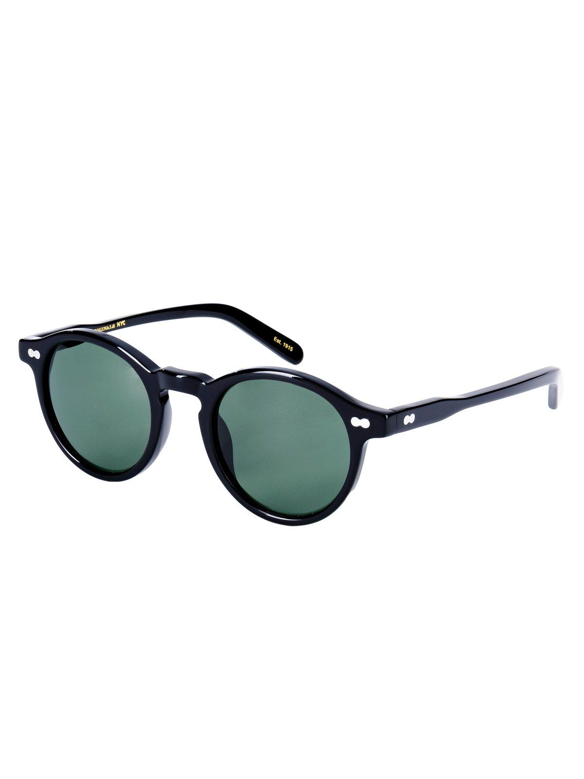 Shop Moscot Miltzen Round Frame Sunglasses In Black