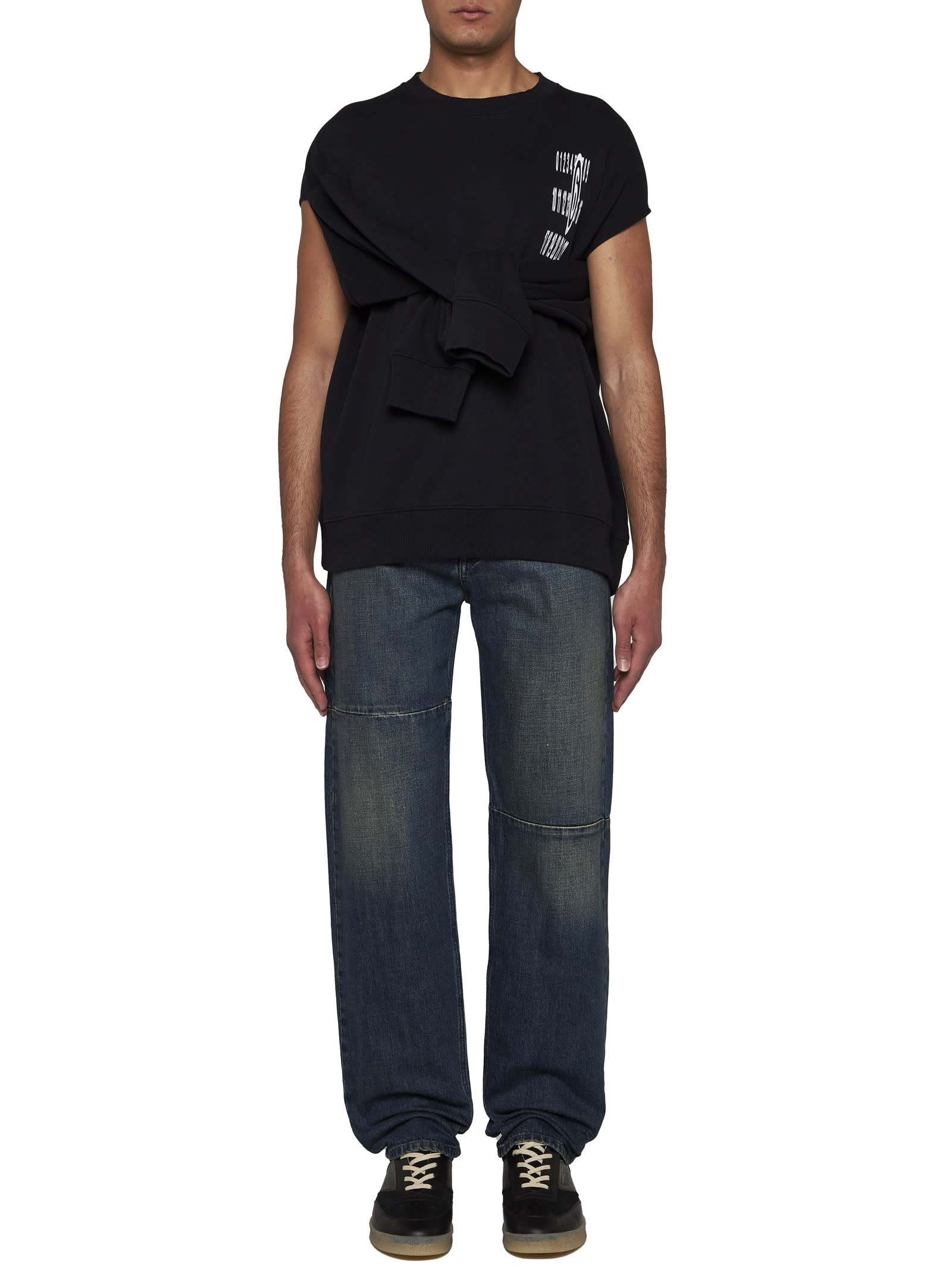 Shop Mm6 Maison Margiela Sweater In Black