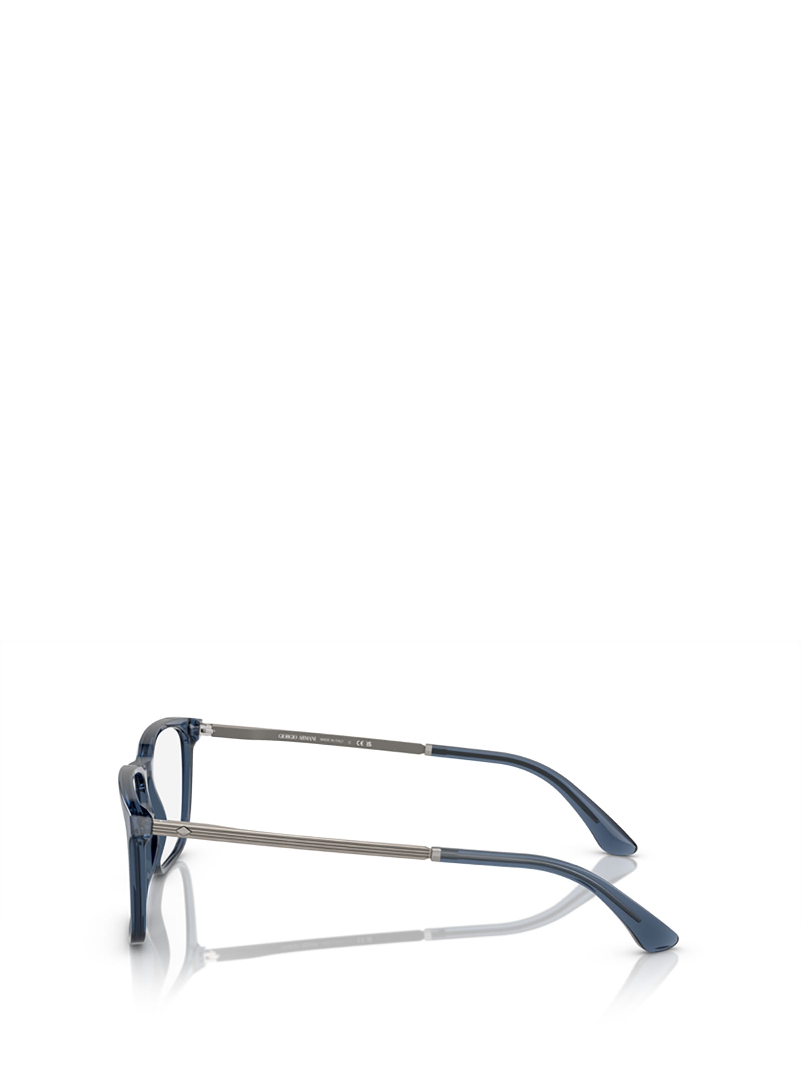 Shop Giorgio Armani Ar7249 Transparent Blue Glasses