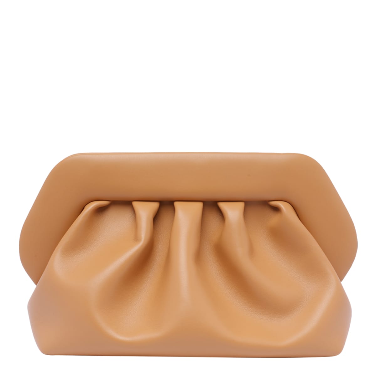 Themoirè Macadamia Vegan Pu Clutch In Brown