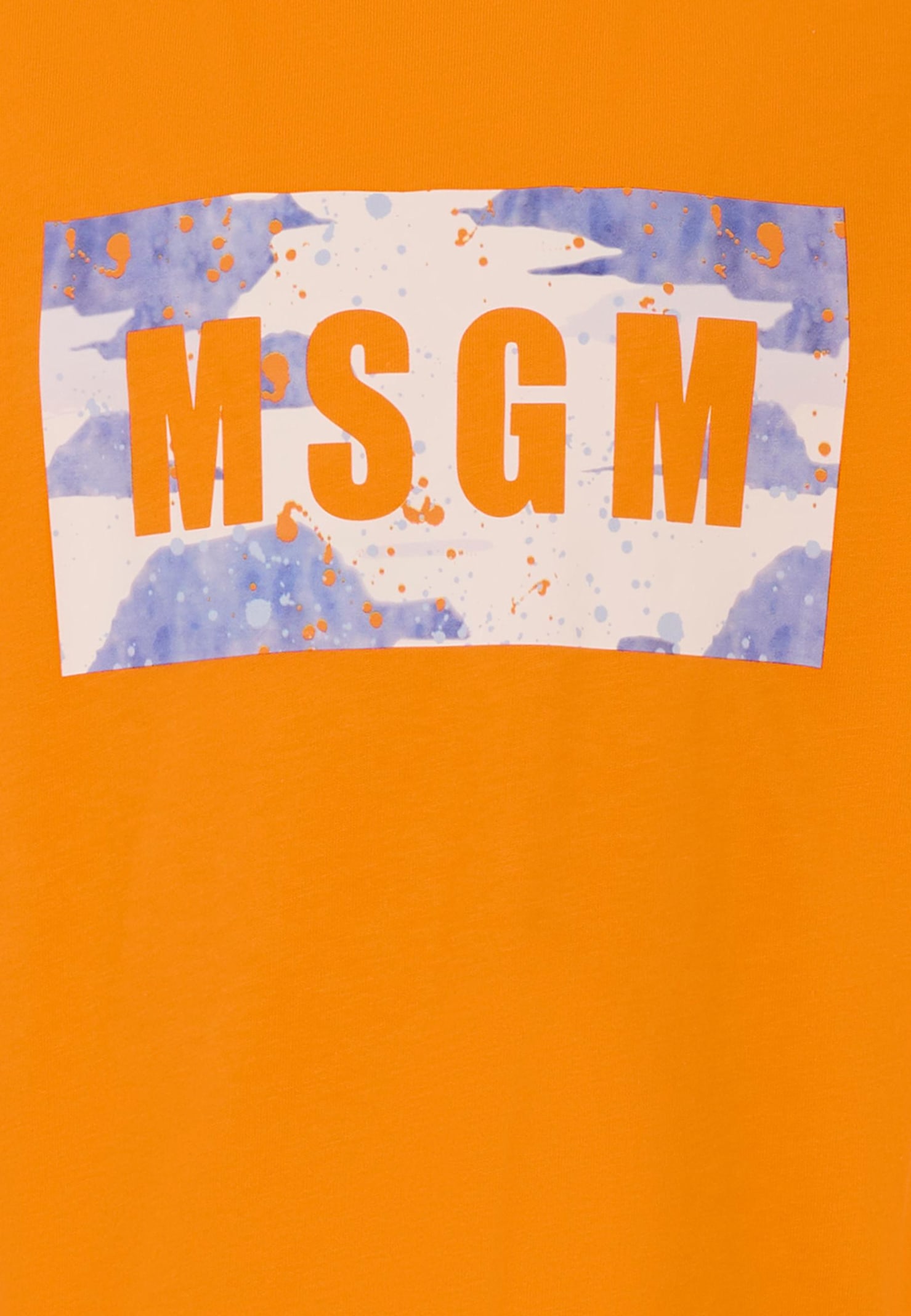 Msgm Orange T-shirt For Boy With Logo In Orange