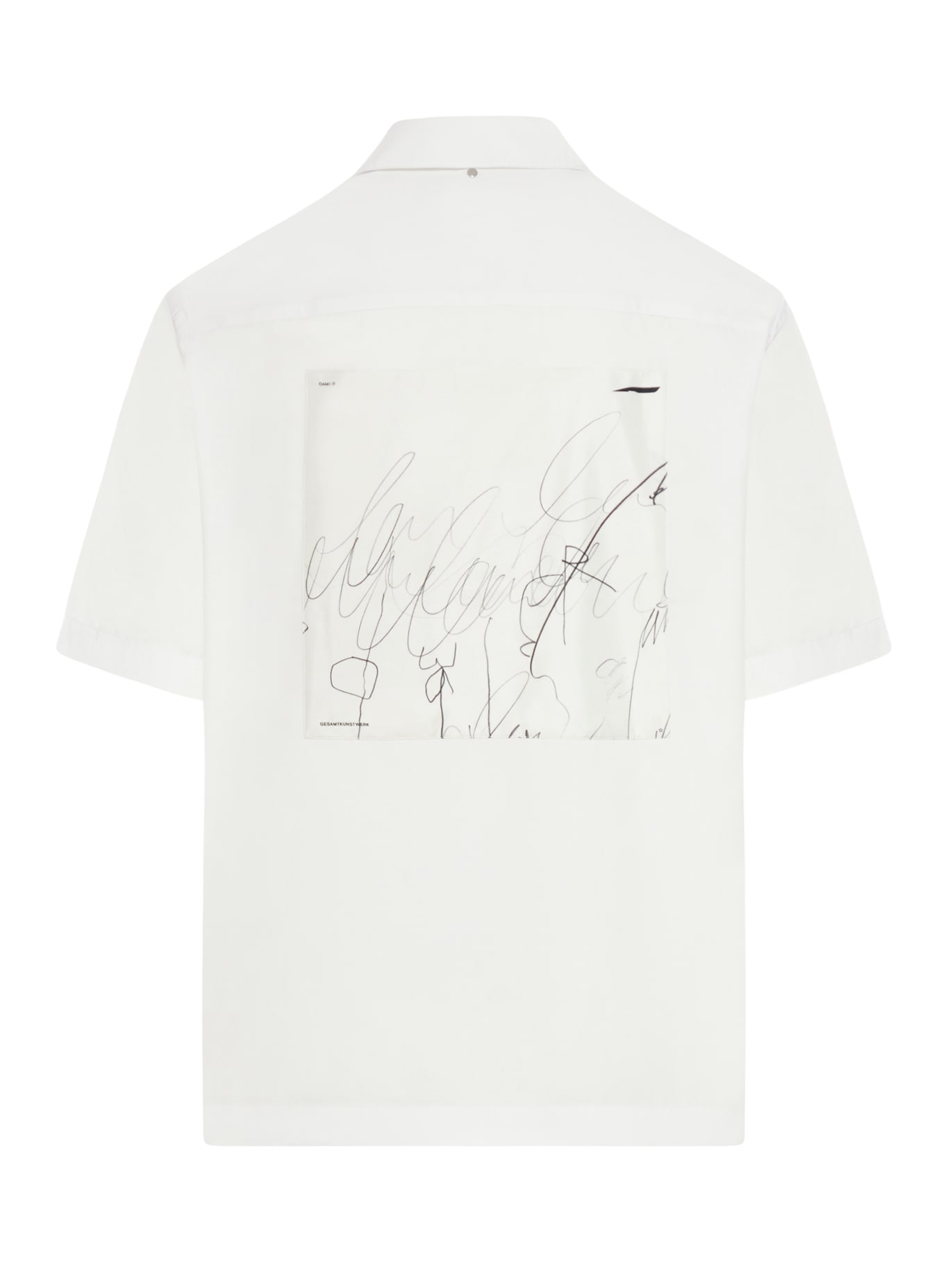 Shop Oamc Kurt Shirt, Scribble Patch In White