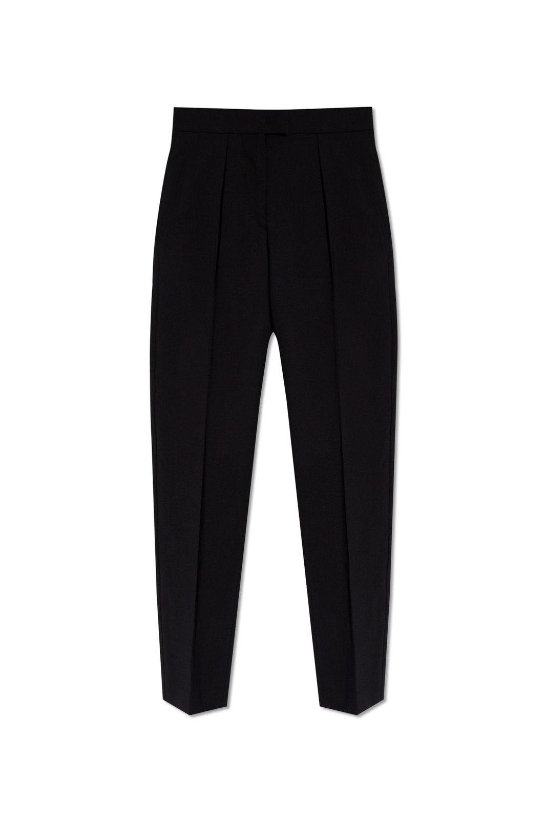 Shop Isabel Marant Pleated Slim Pants In Bk Black