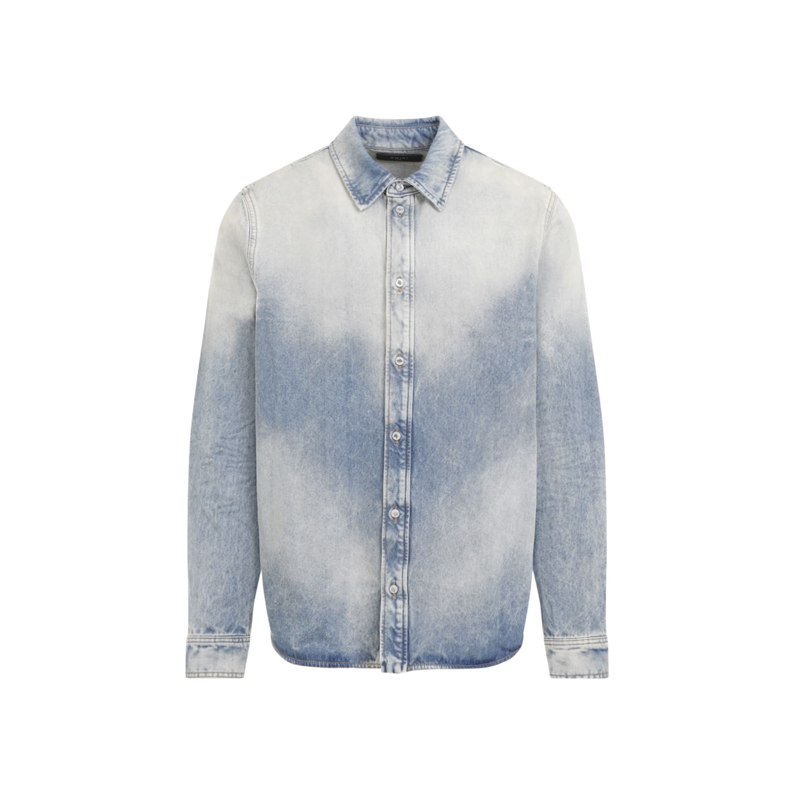 Shop Amiri Ma Quad Interior Long Sleeves Shirt In Antique Indigo