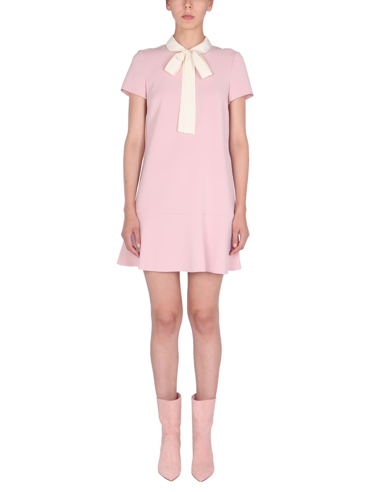 RED Valentino Frisottine Dress With Collar Detail