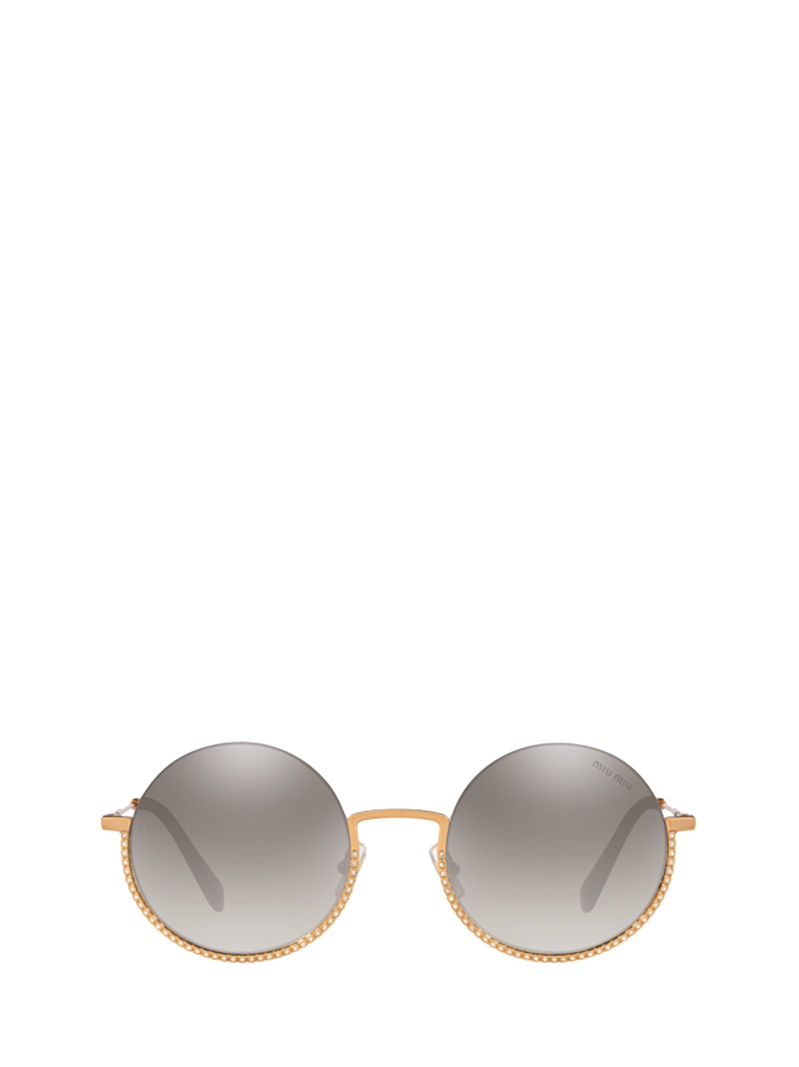 Miu Miu Miu Miu Mu 69us Antique Gold Sunglasses
