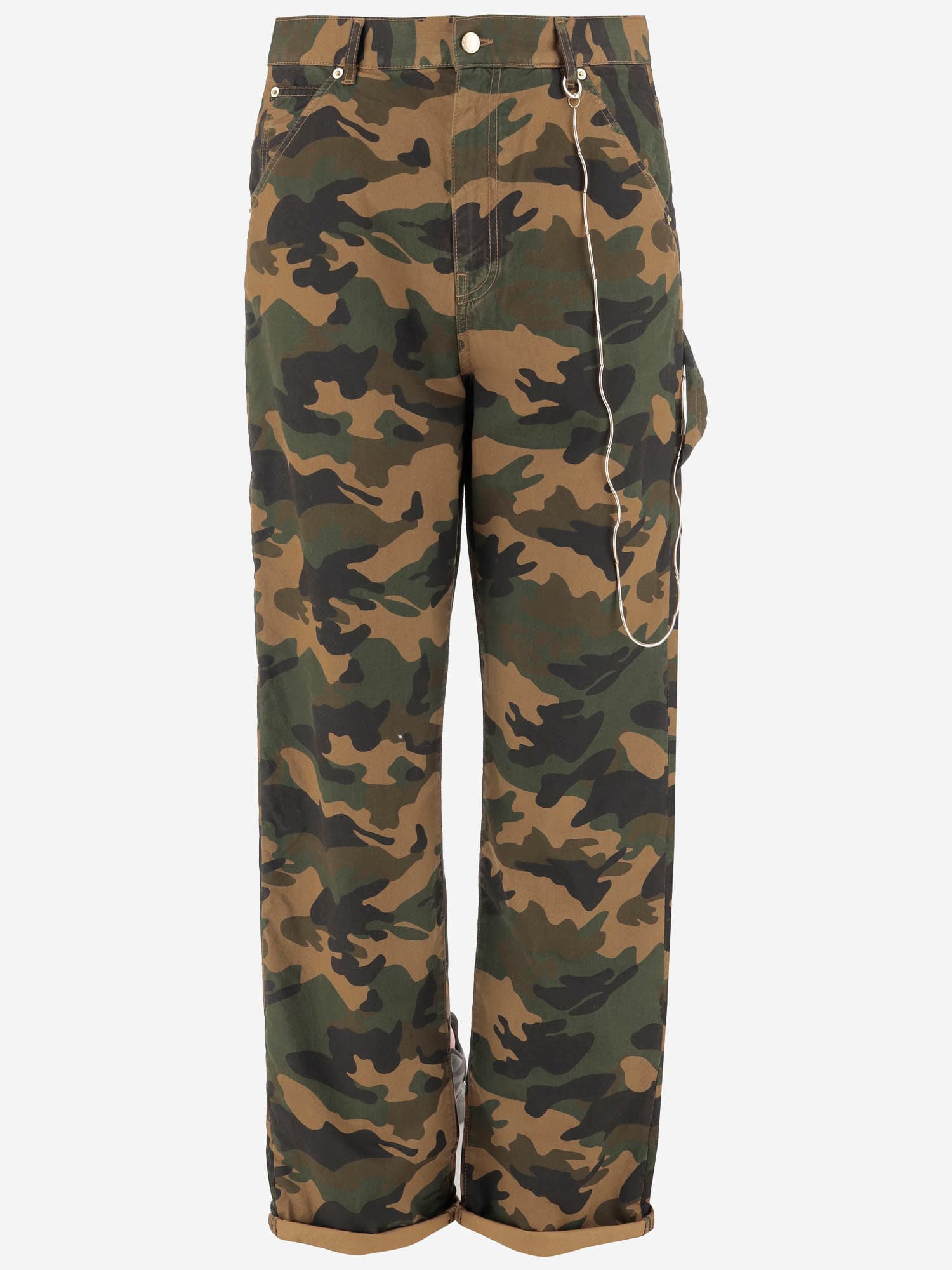 Darkpark Camouflage Cotton Cargo Trousers In Multi