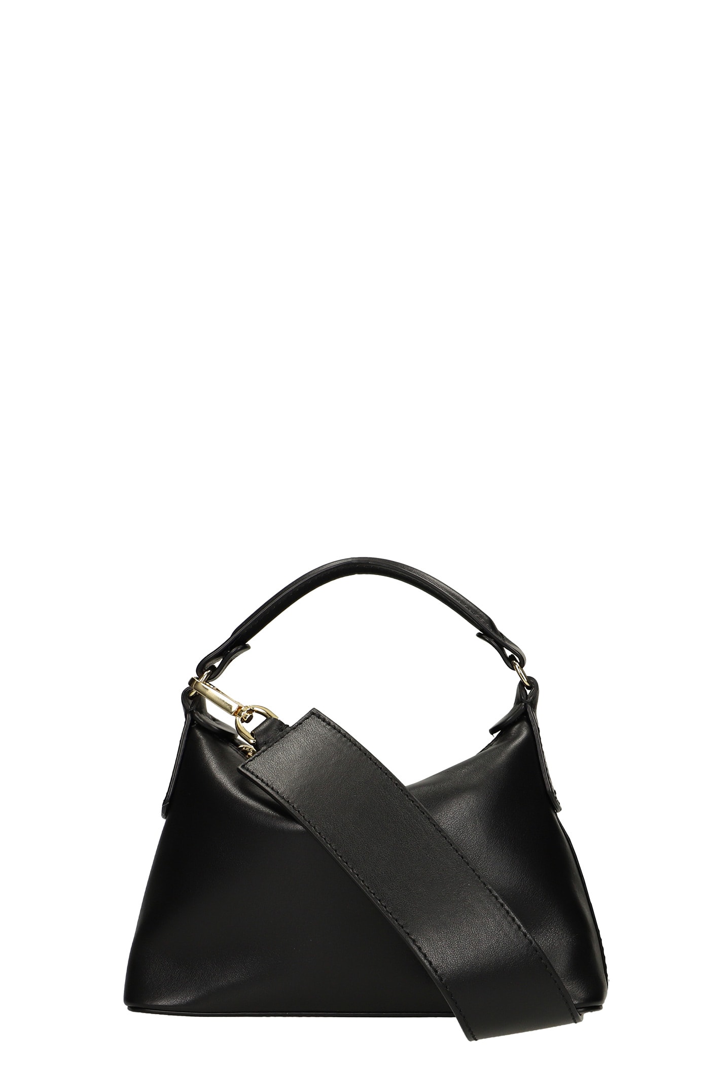Liu-Jo Mini Hobo Shoulder Bag In Black Leather