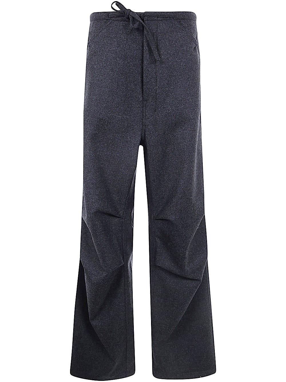 Shop Darkpark Daisy Heavy Twill Wool Pants In Dark Grey Melange