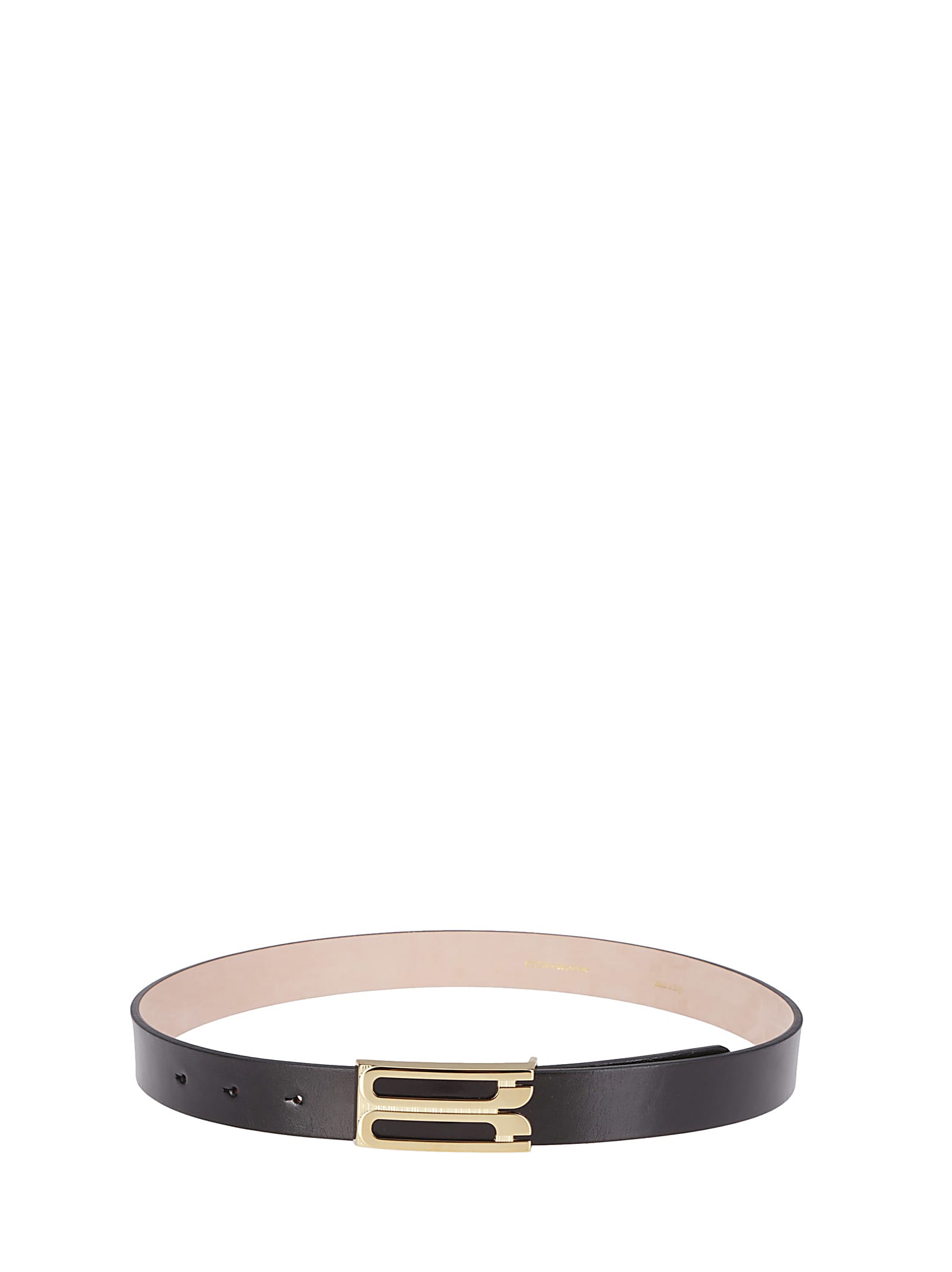 Shop Victoria Beckham Regular Bbuckle Belt In Black