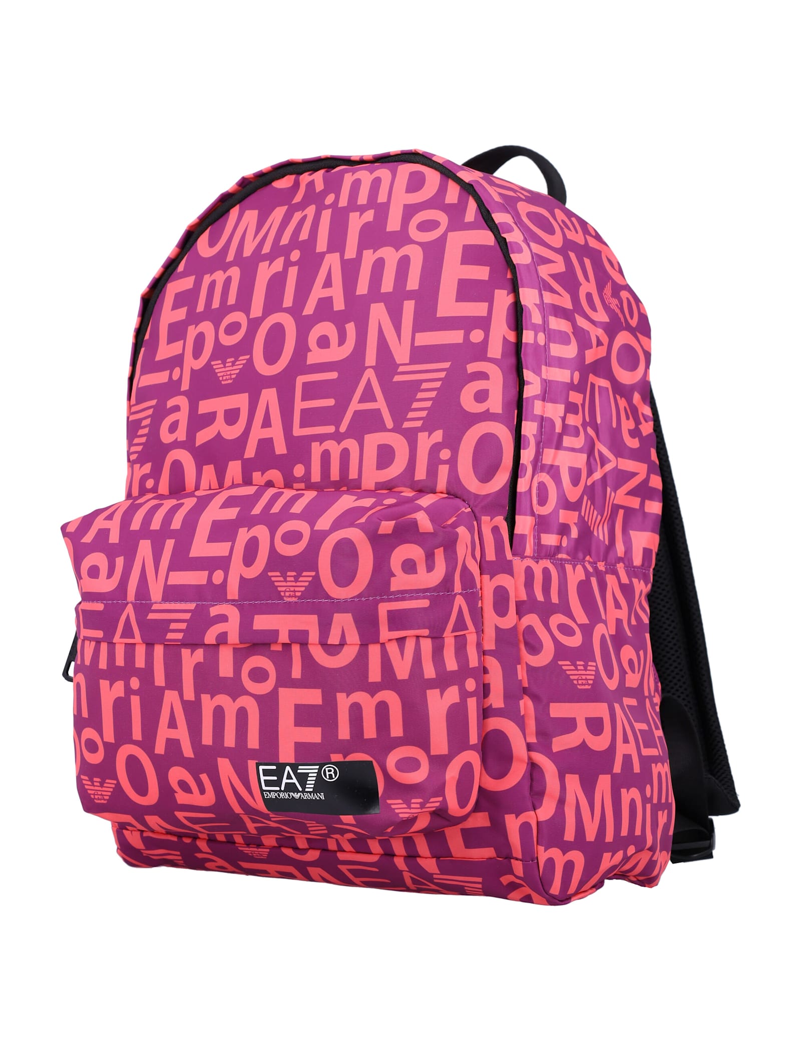 EA7 ALLOVER LOGO PRINT BACKPACK 