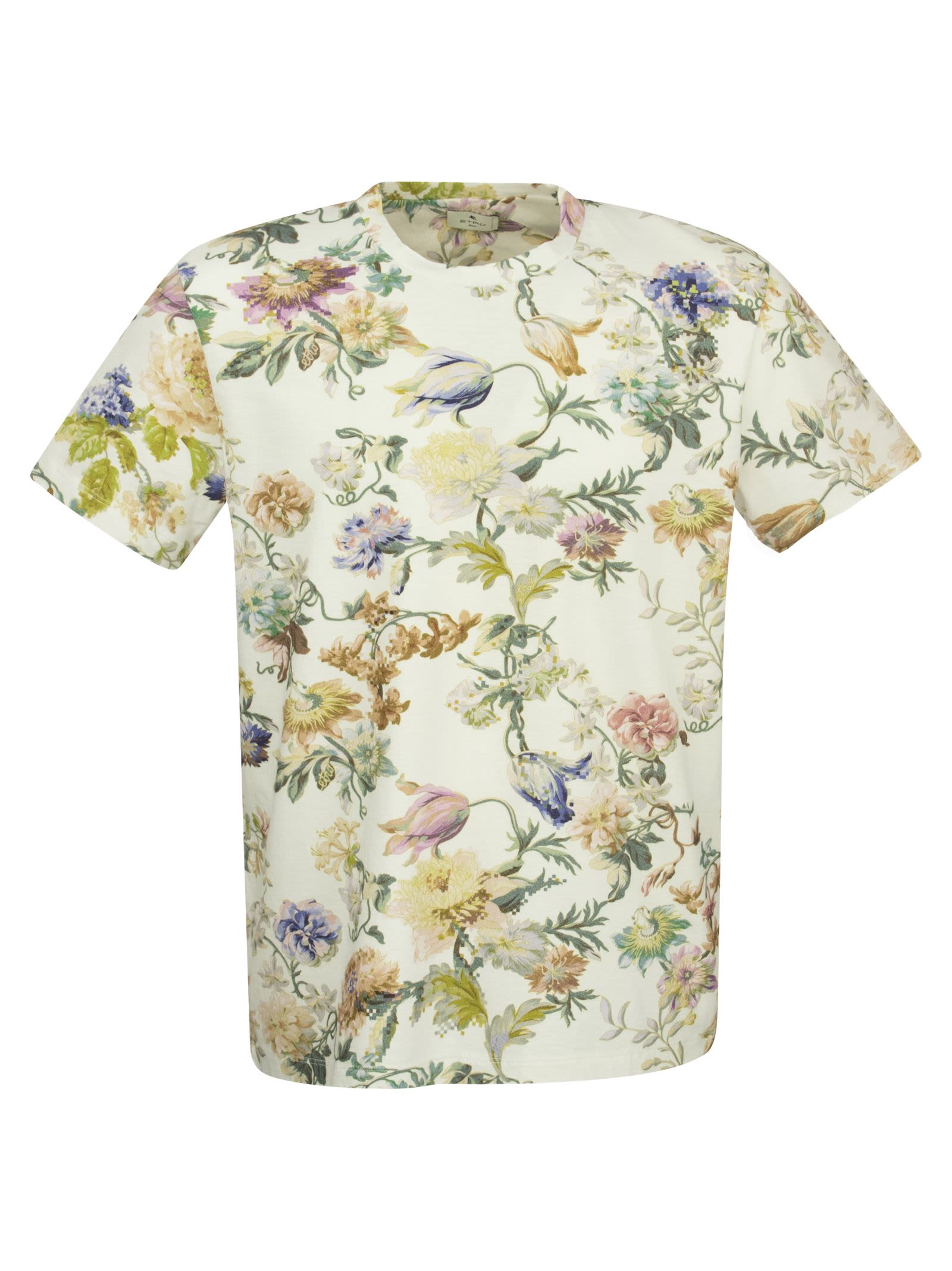 Etro Cotton T-shirt With Floral Print