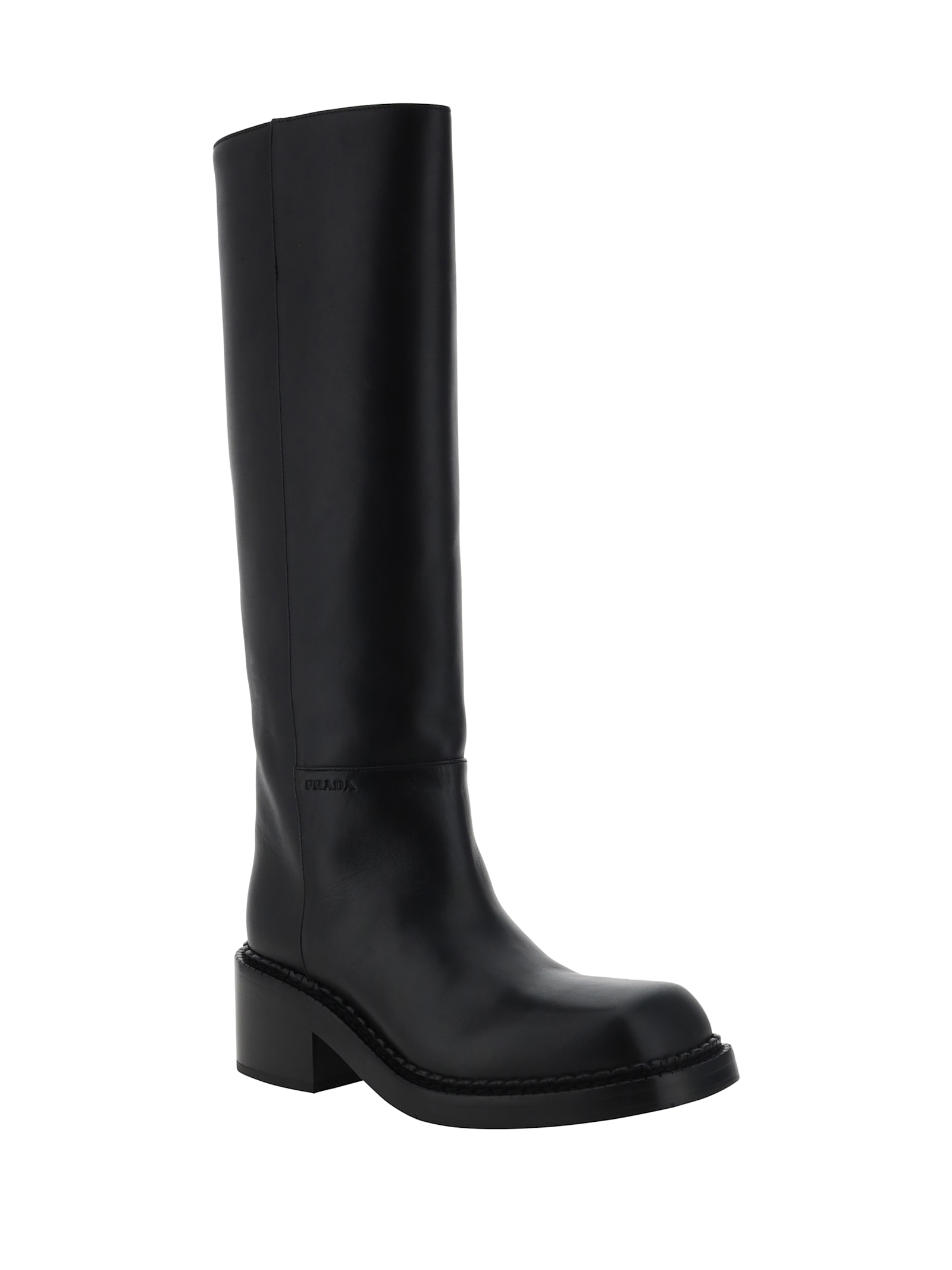 Shop Prada Boots In Nero