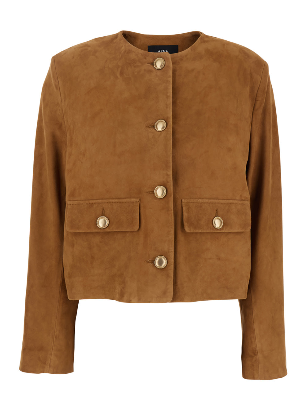 gaya Brown Jacket In Suede Woman