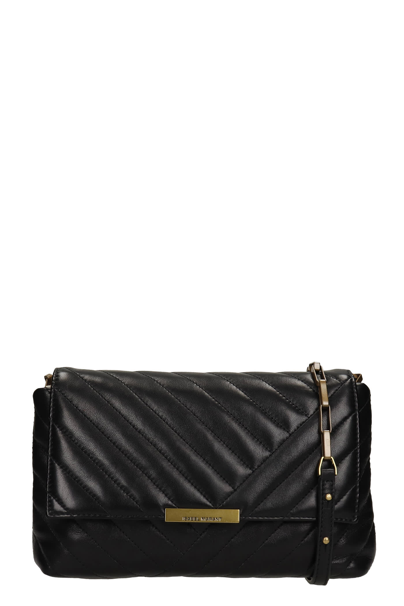 Isabel Marant Merine Shoulder Bag In Black Leather