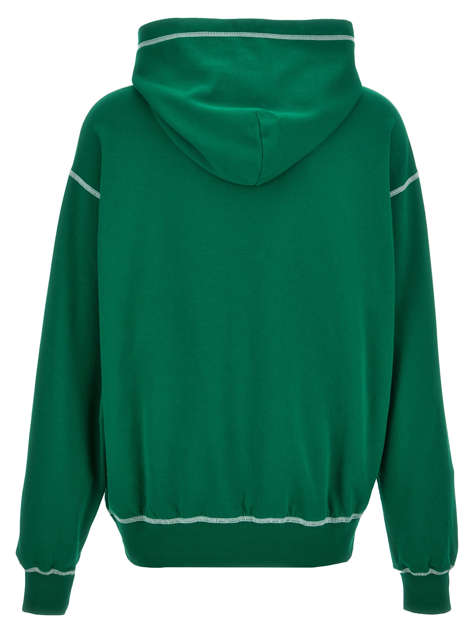 Shop Dolce & Gabbana Logo Hoodie In Green