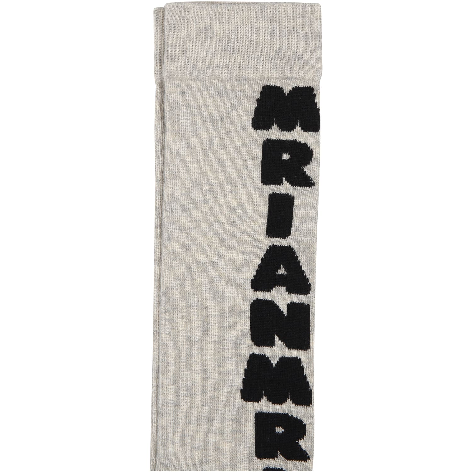 Shop Marni Grey Socks For Girl With Logo