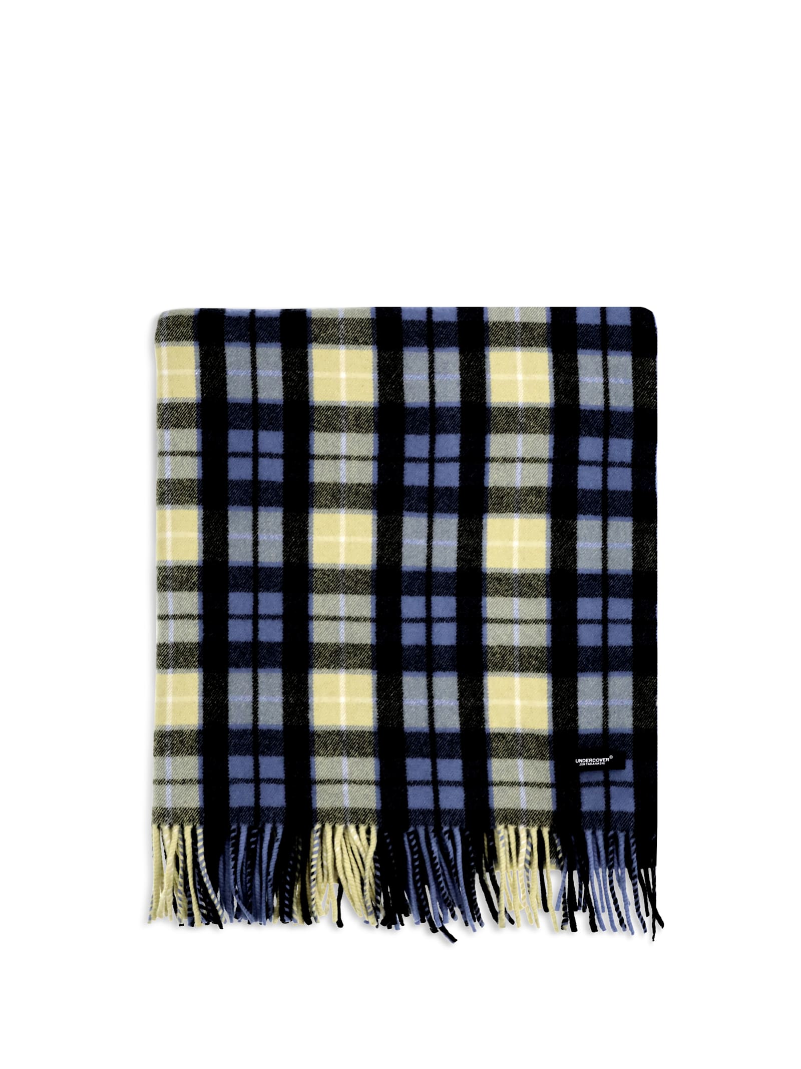 Undercover Wool Check Scarf In Multi