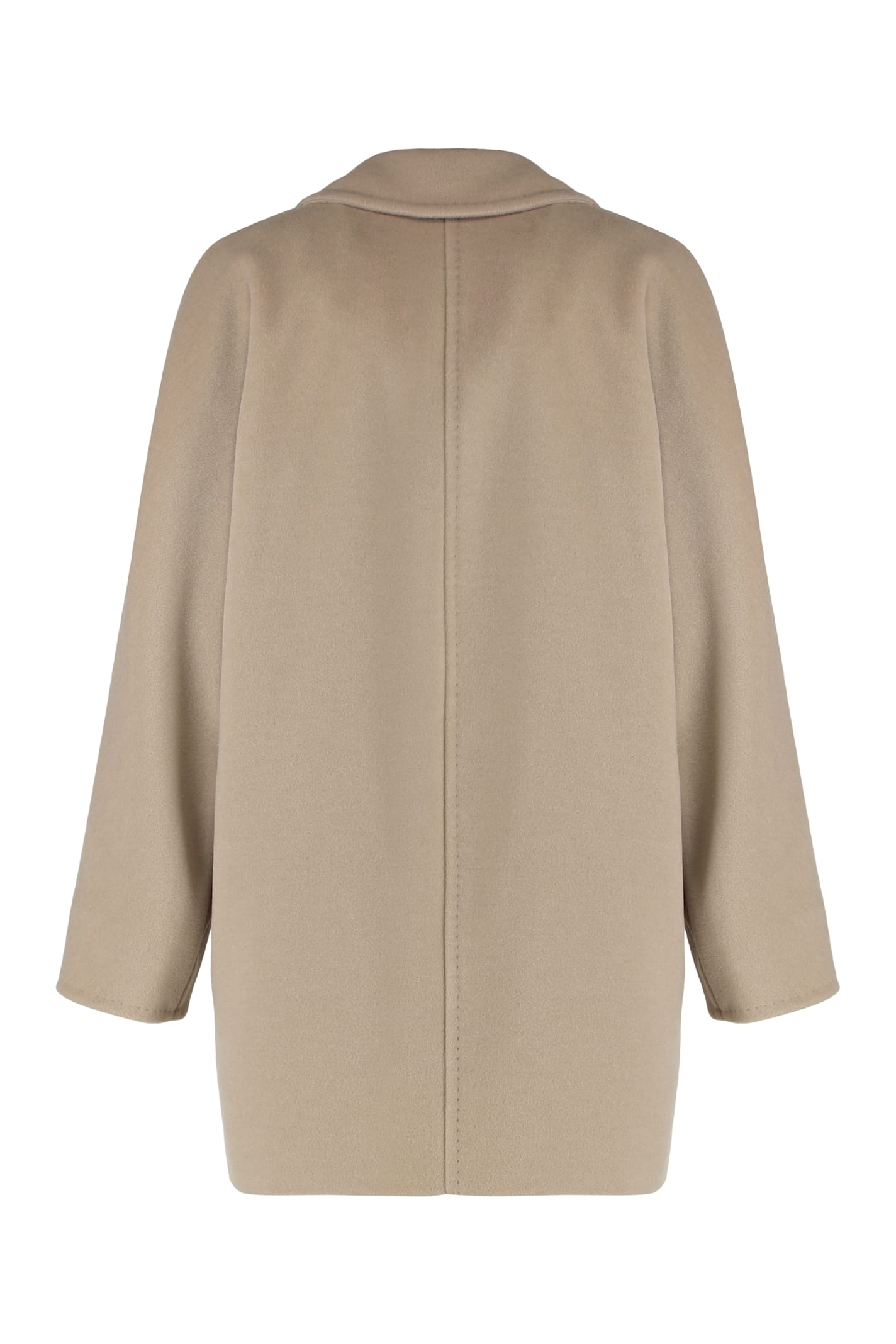 Max Mara Rebus Double-breasted Wool And Cashmere Coat In Neutral