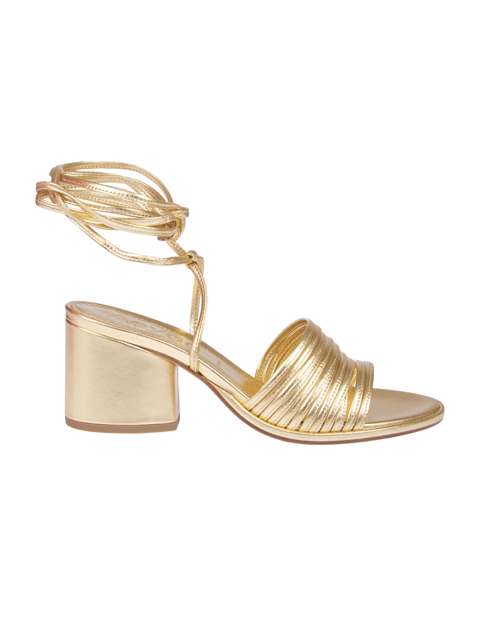Aeyde Metallic Sandals In Gold