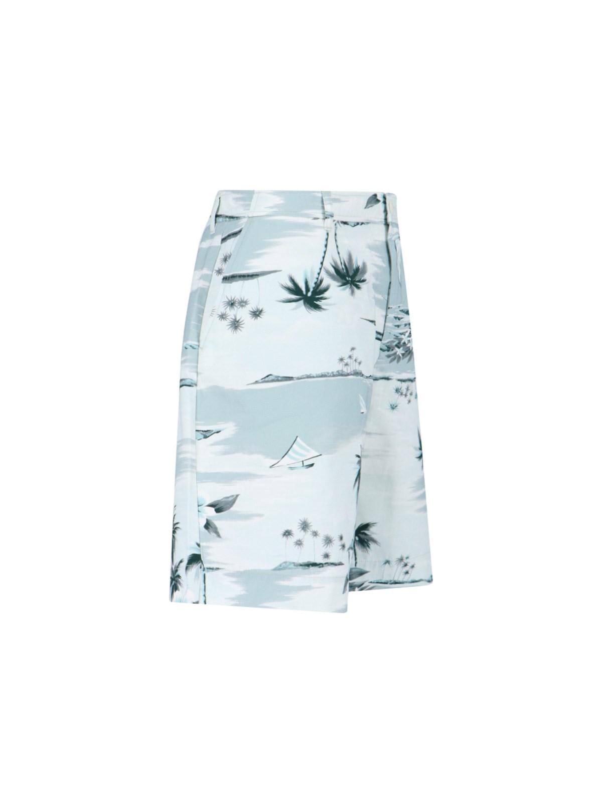 Shop Maison Kitsuné Board Shorts In Bianco