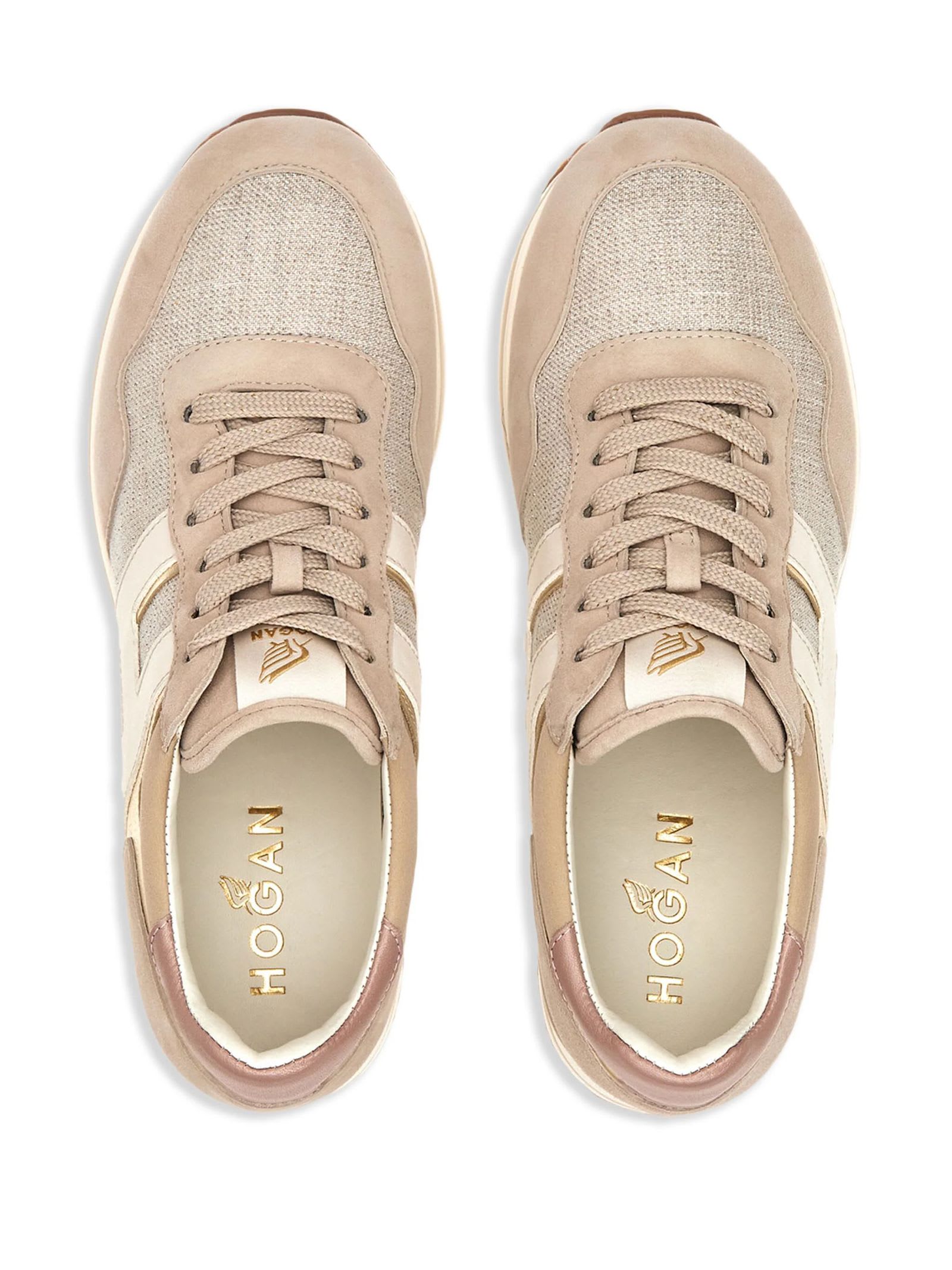 Shop Hogan Sneakers Beige