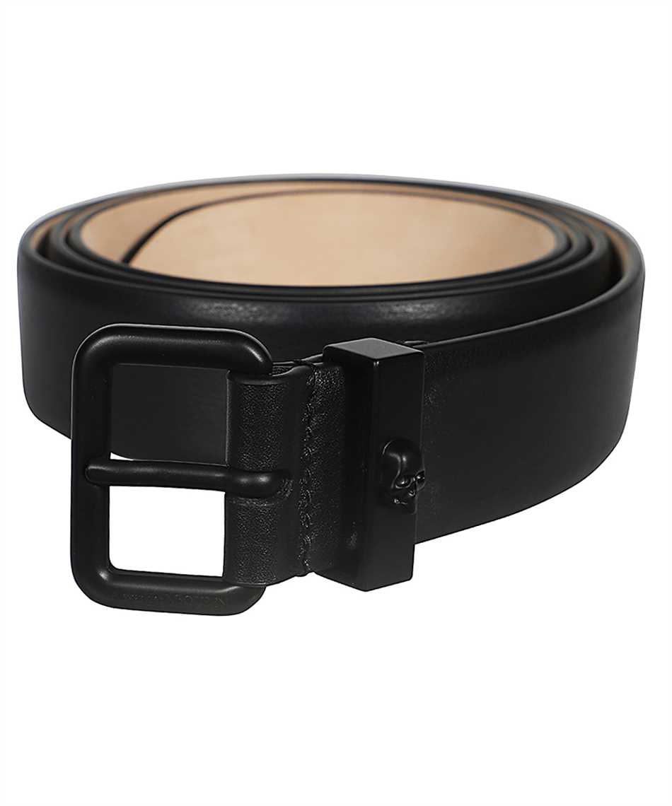 Shop Alexander Mcqueen Leather Belt In Black