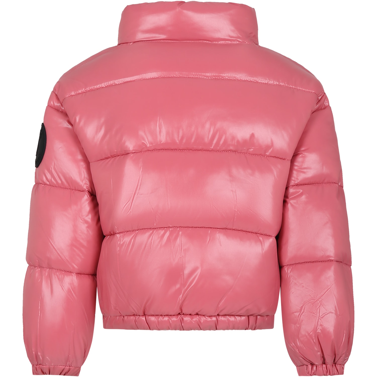 Shop Save The Duck Pink Jacket For Girl With Logo