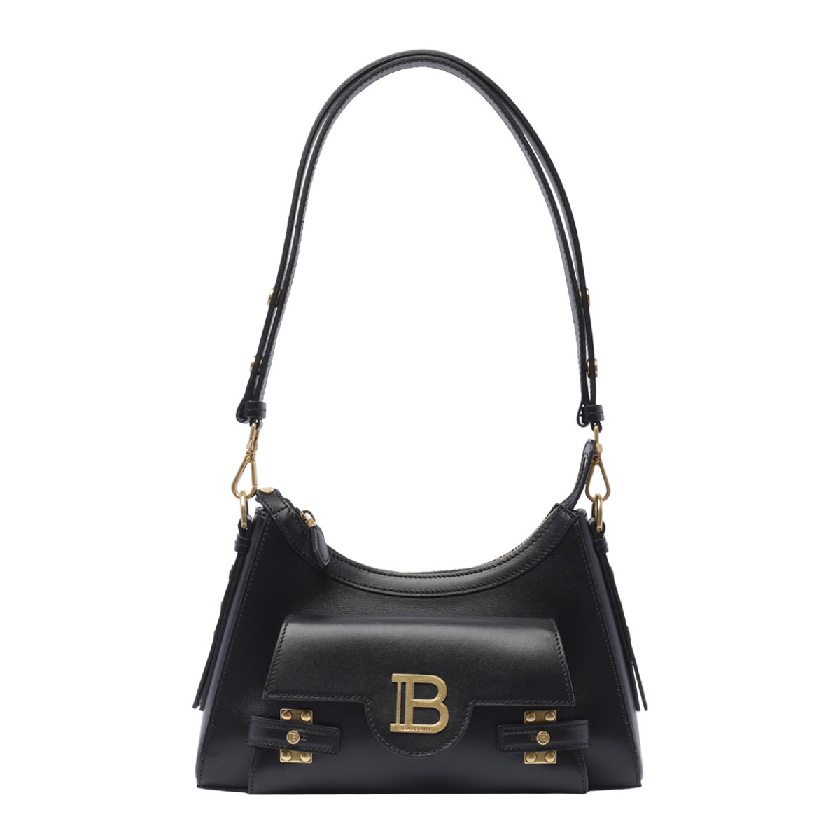 Shop Balmain B-buzz Hobo Bag In Black