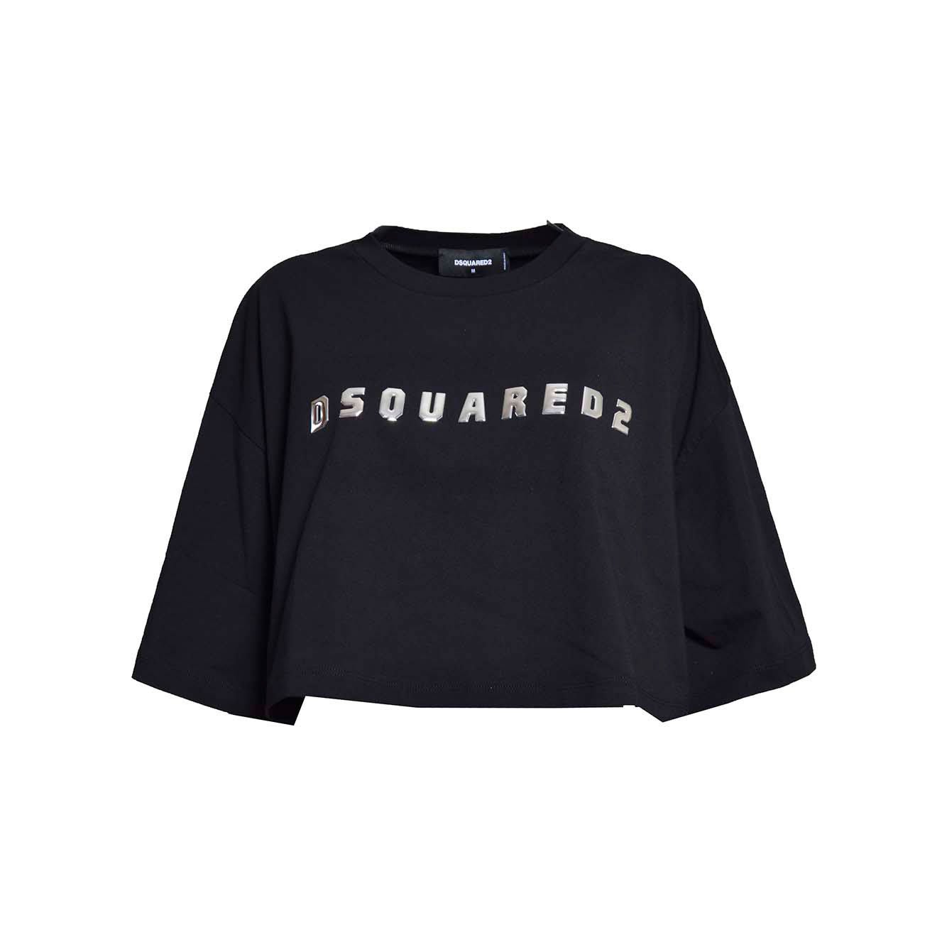 DSQUARED2 CROPPED OVERSIZE FIT T-SHIRT 