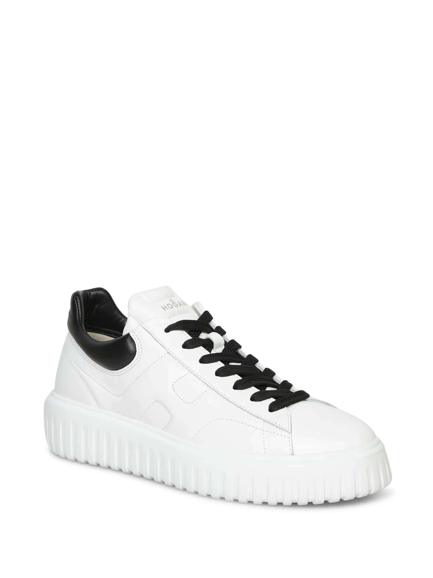 Shop Hogan Hstripes Logo Black/white Sneakers