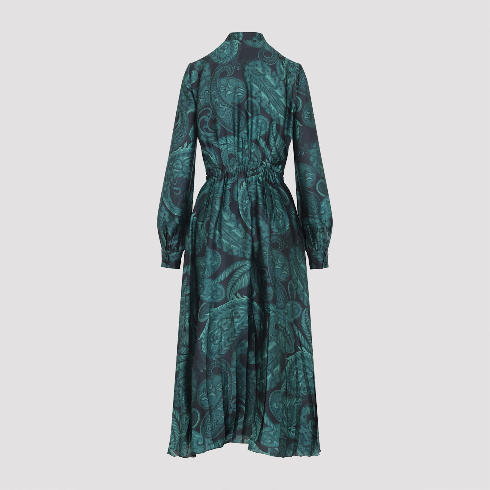 Etro Midi Ruched Dress Paisley Print In Multi