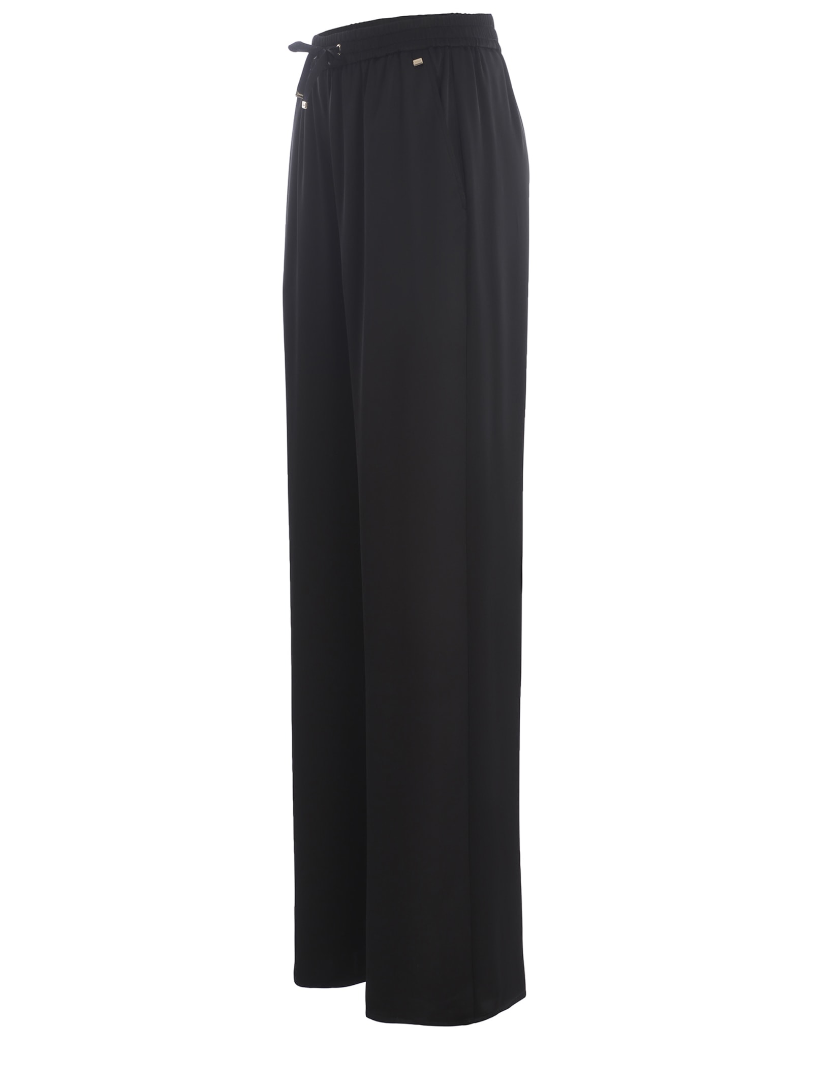 Shop Herno Trousers  Made Of Satin In Black